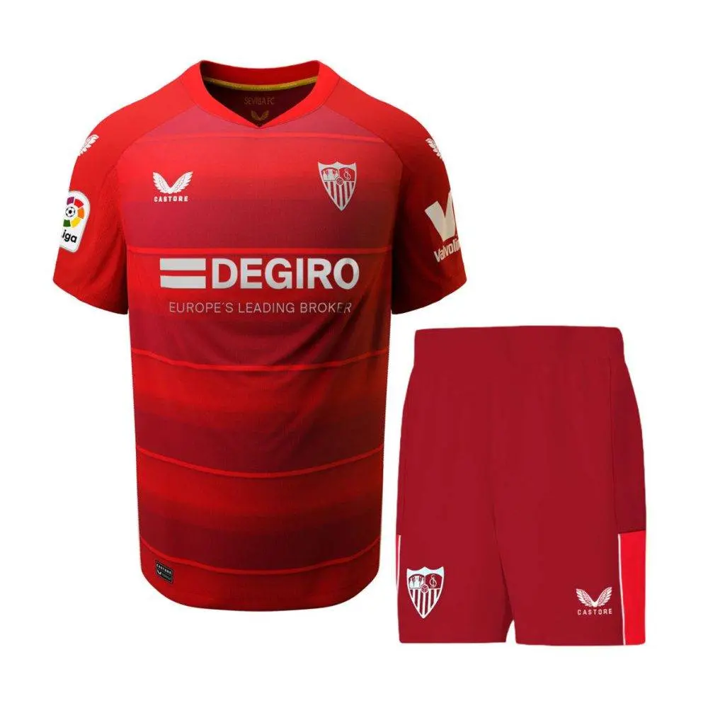 Sevilla FC 2022/23 Away Kids Jersey And Shorts Kit