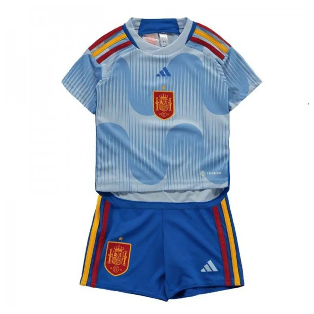 Spain 2022/23 Away Kids Jersey And Shorts Kit