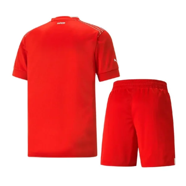 Switzerland 2022 Home Kids Jersey And Shorts Kit