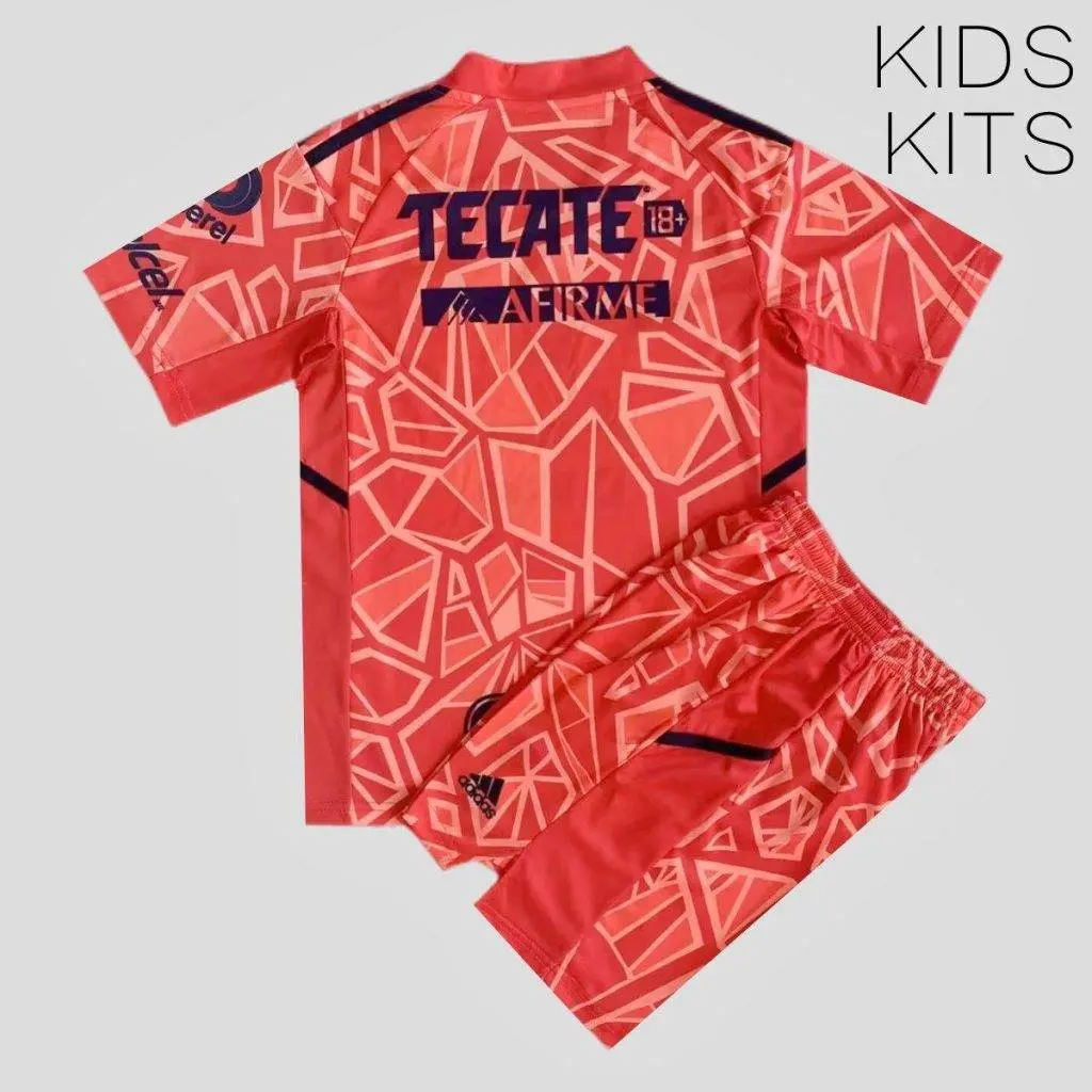 Tigres UANL 2022/23 Goalkeeper Kids Jersey And Shorts Kit