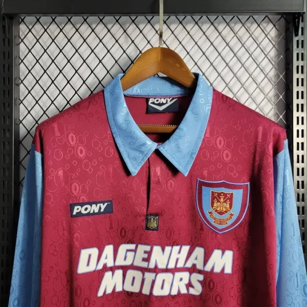 West Ham United 1995/97 Home Long Sleeves Retro Jersey