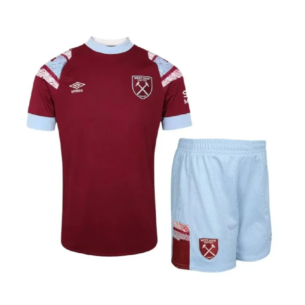 West Ham United 2022/23 Home Kids Jersey And Shorts Kit