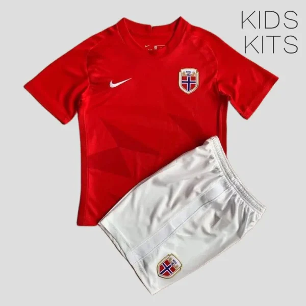 Norway 2022 Home Kids Jersey And Shorts Kit