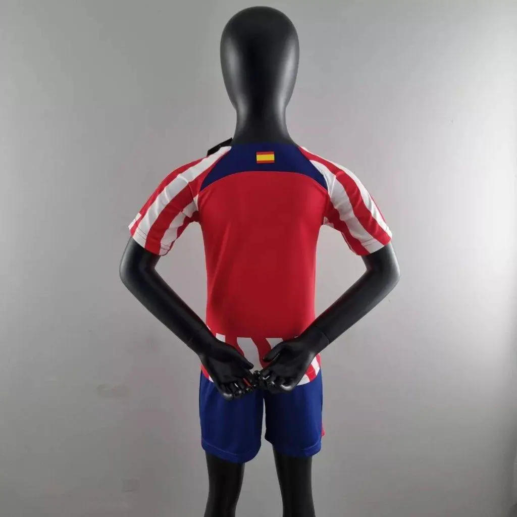 Atletico Madrid 2022/23 Home Kids Jersey And Shorts Kit