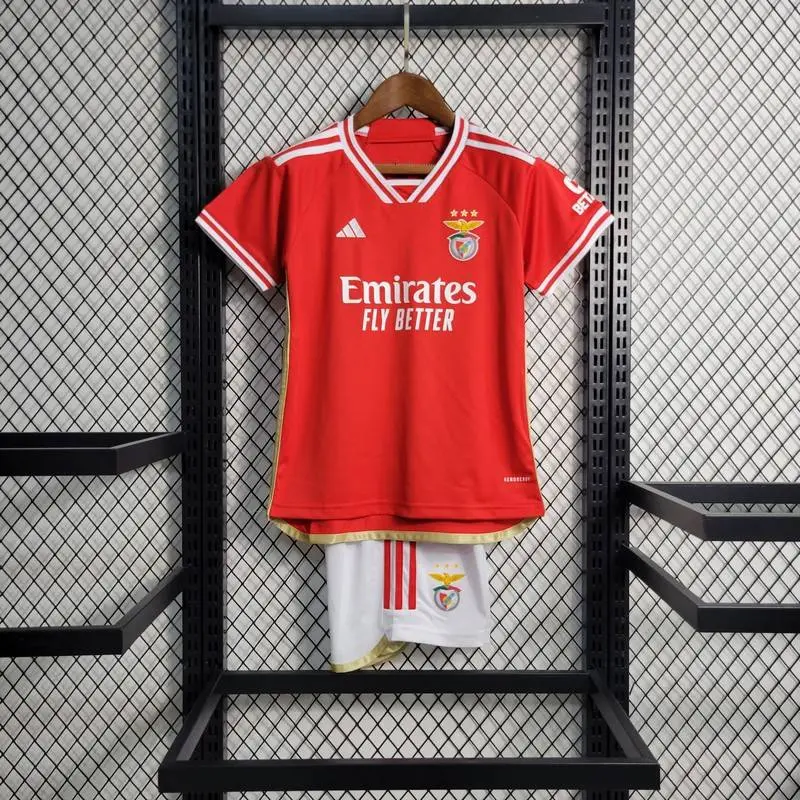 Benfica 2023/24 Home Kids Jersey And Shorts Kit