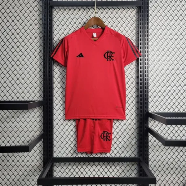 Flamengo 2023/24 Red Kids Jersey And Shorts Kit