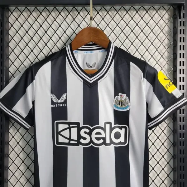 Newcastle United 2023/24 Home Kids Jersey And Shorts Kit