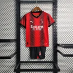 AC Milan 2023/24 Home Kids Jersey And Shorts Kit