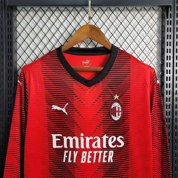 AC Milan 2023/24 Home Long Sleeves Jersey