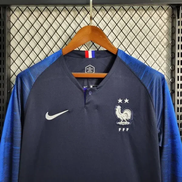 France 2018/19 Home Long Sleeves Retro Jersey