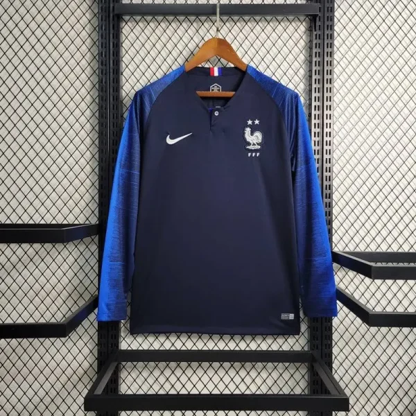 France 2018/19 Home Long Sleeves Retro Jersey