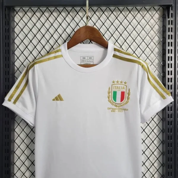 Italy 2023/24 125th Commemorative Edition Kids Jersey And Shorts Kit