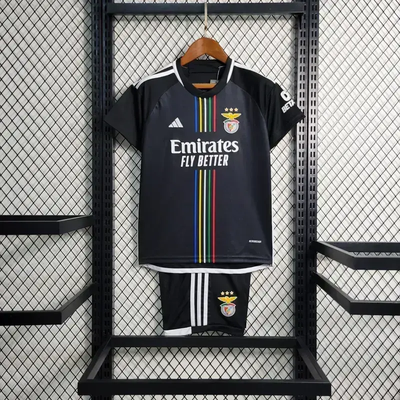 Benfica 2023/24 Away Kids Jersey And Shorts Kit