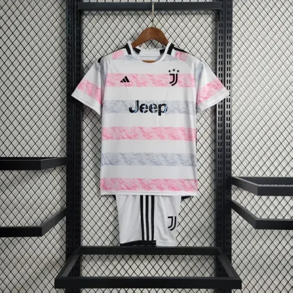 Juventus 2023/24 Away Kids Jersey And Shorts Kit