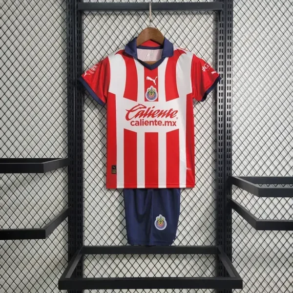 Chivas 2023/24 Home Kids Jersey And Shorts Kit