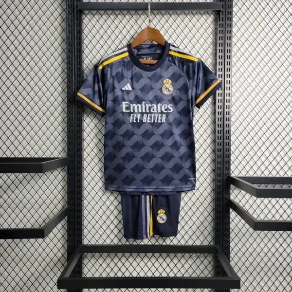 Real Madrid 2023/24 Away Kids Jersey And Shorts Kit