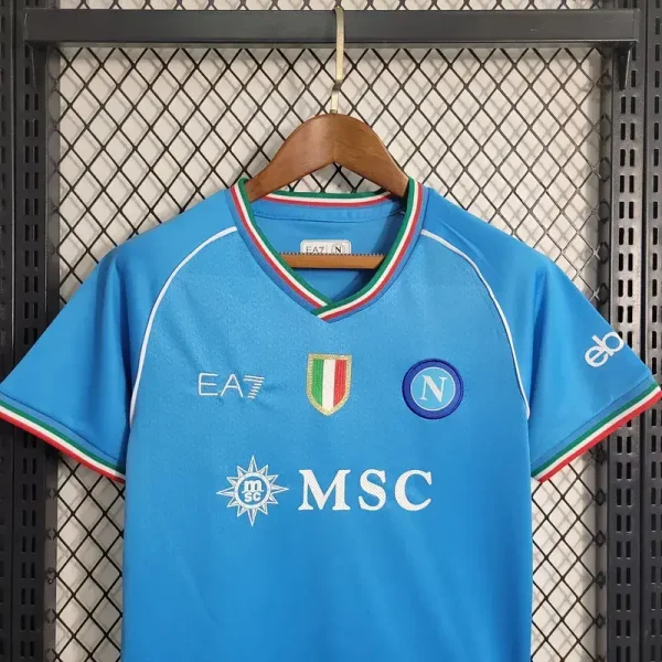 Napoli 2023/24 Home Kids Jersey And Shorts Kit