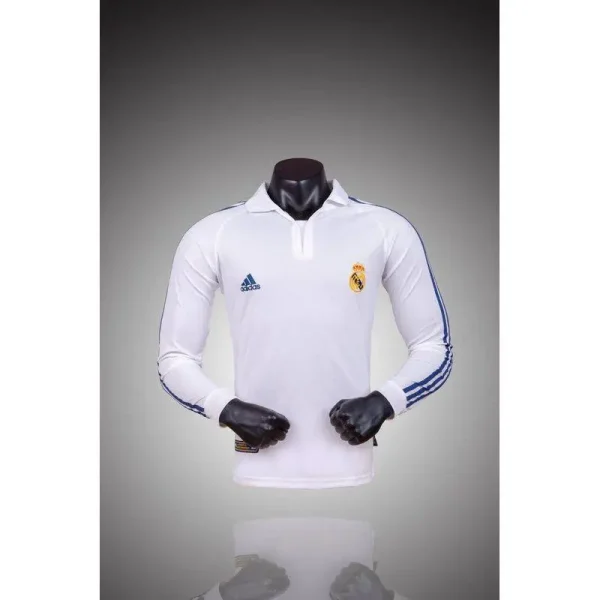 Real Madrid 2001/02 Home Long Sleeves Retro Jersey