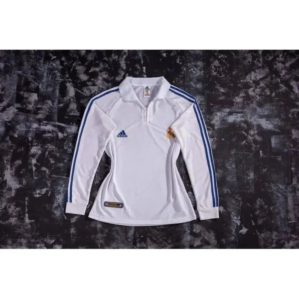 Real Madrid 2001/02 Home Long Sleeves Retro Jersey