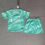 Liverpool 2023/24 Goalkeeper Kids Jersey And Shorts Kit