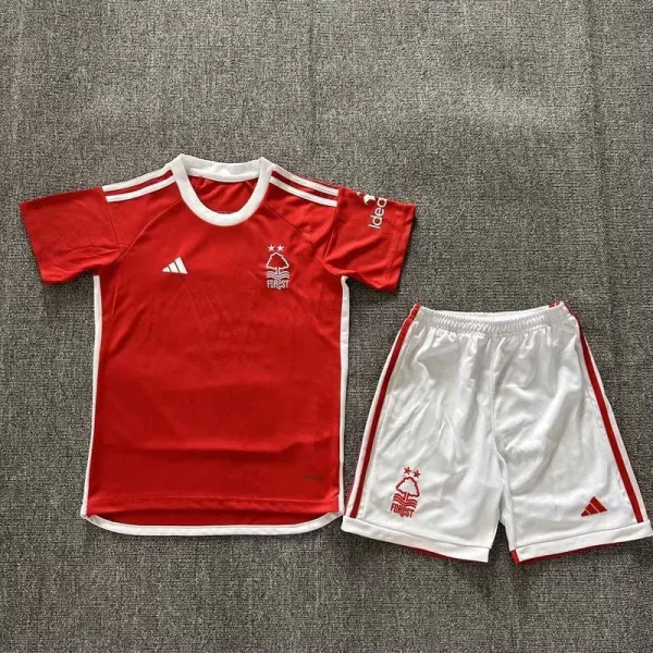 Nottingham Forest 2023/24 Home Kids Jersey And Shorts Kit