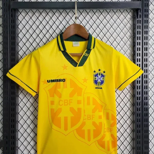 Brazil 1994 Home Kids Jersey And Shorts Kit