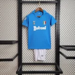 Napoli 1987/88 Home Kids Jersey And Shorts Kit