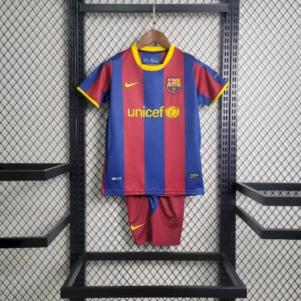Barcelona 2010/11 Home Kids Jersey And Shorts Kit