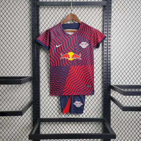 RB Leipzig 2023/24 Away Kids Jersey And Shorts Kit