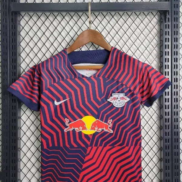 RB Leipzig 2023/24 Away Kids Jersey And Shorts Kit
