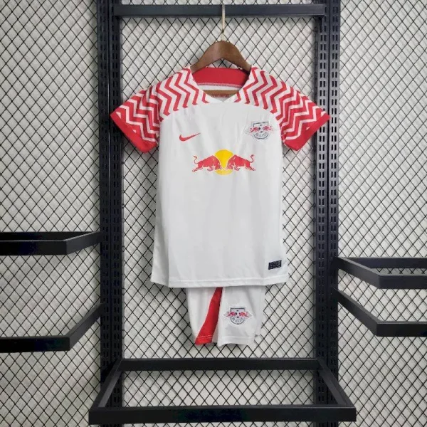 RB Leipzig 2023/24 Home Kids Jersey And Shorts Kit