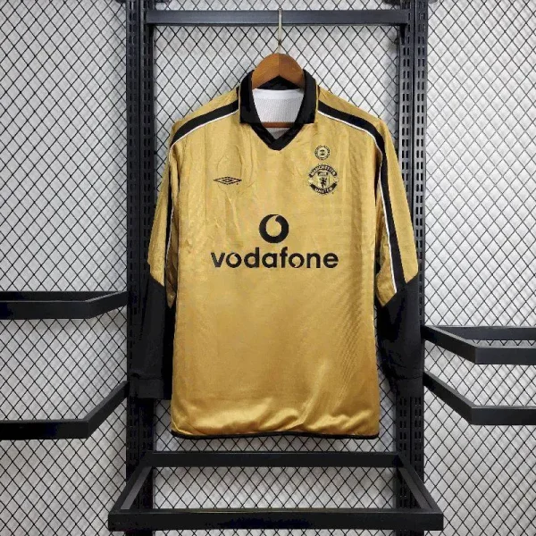 Manchester United 2001/2002 Centenary Reversible Away And Third Long Sleeves Retro Jersey