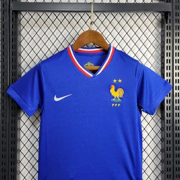 France 2024/25 Euro Home Kids Jersey And Shorts Kit