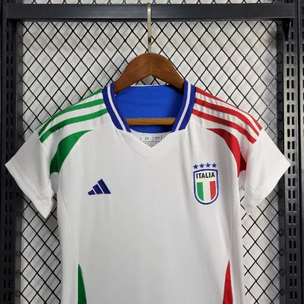 Italy 2024/25 Euro Away Kids Jersey And Shorts Kit