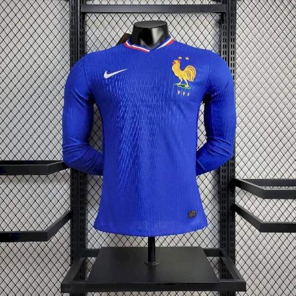 France 2024/25 Euro Home Long Sleeves Player Version Jersey