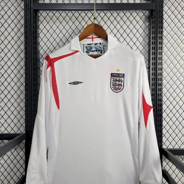 England 2005 Home Long Sleeves Retro Jersey